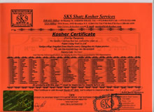Kosher Certificate